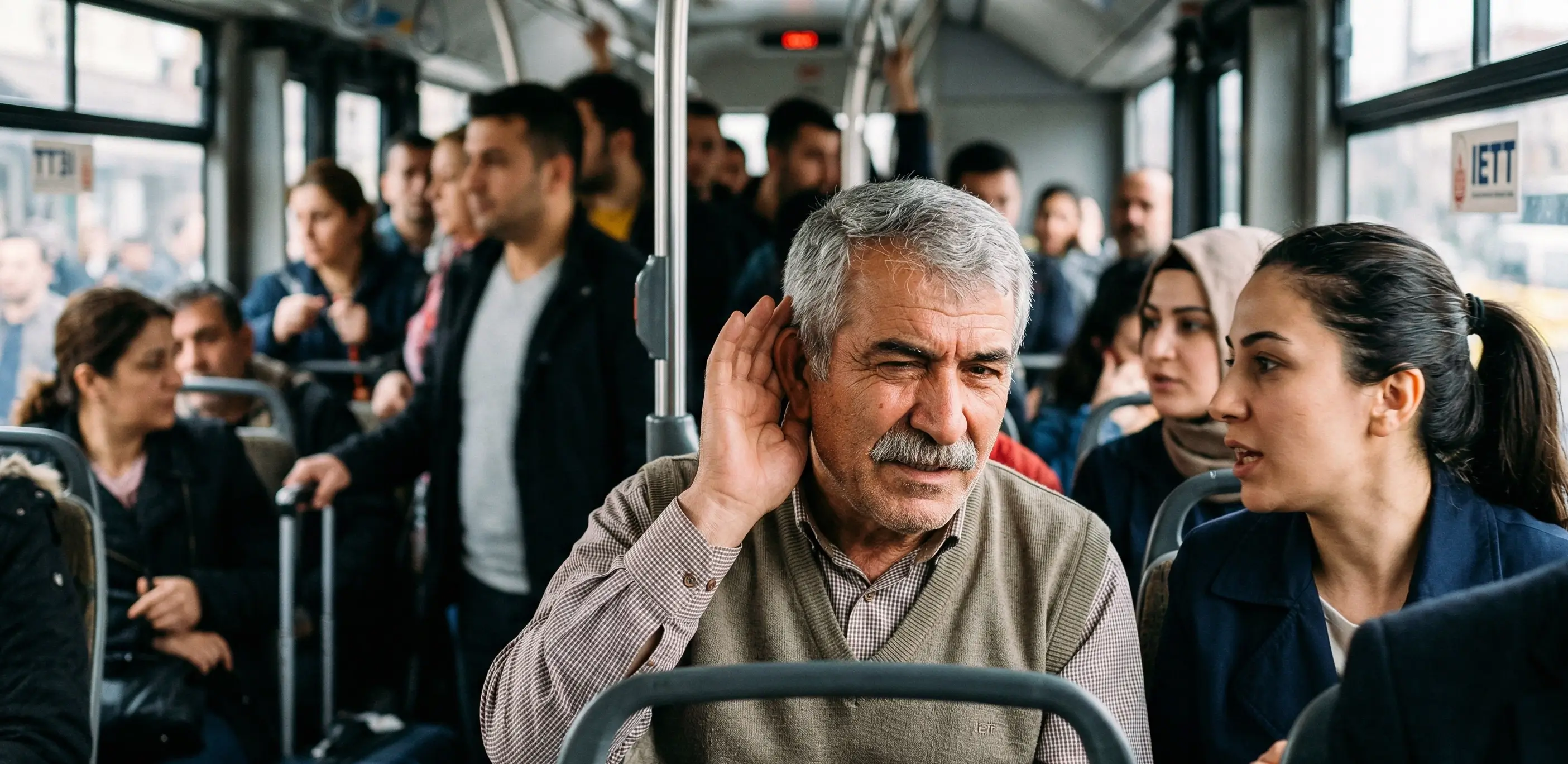 İşitme kaybı belirtileri - kulağını tutan kişi